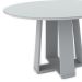 Mesa de Jantar Redonda com Tampo de Vidro Isabela Off White 135 cm