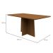 Mesa de Jantar Retangular Anitta Imbuia 160 cm