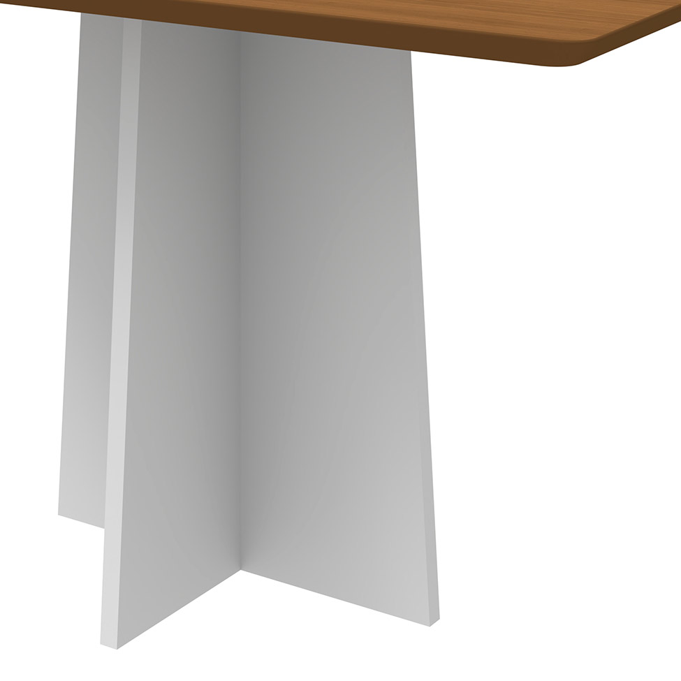 Mesa de Jantar Retangular Anitta Imbuia e Off White 120 cm