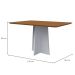 Mesa de Jantar Retangular Anitta Imbuia e Off White 135 cm