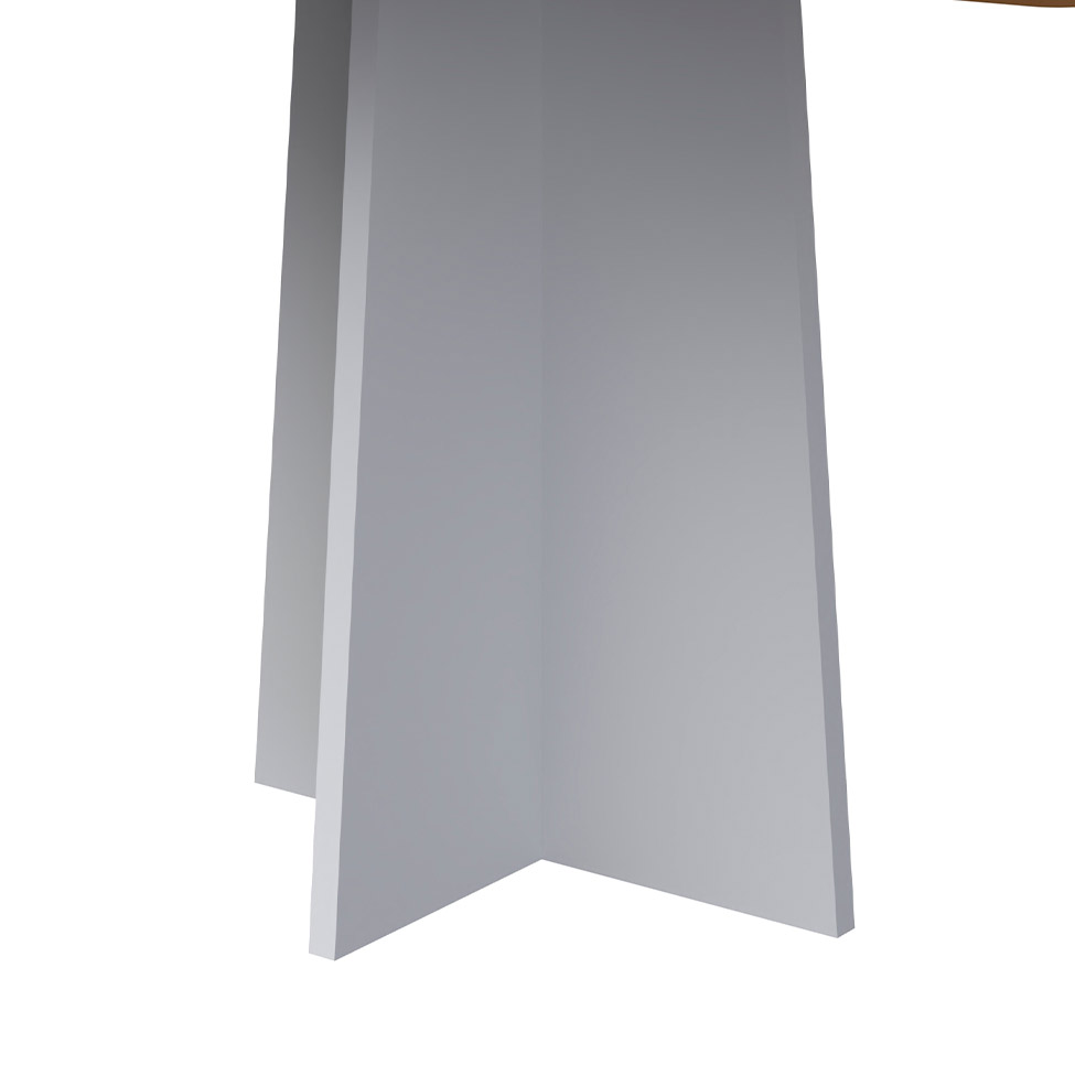 Mesa de Jantar Retangular Anitta Imbuia e Off White 135 cm