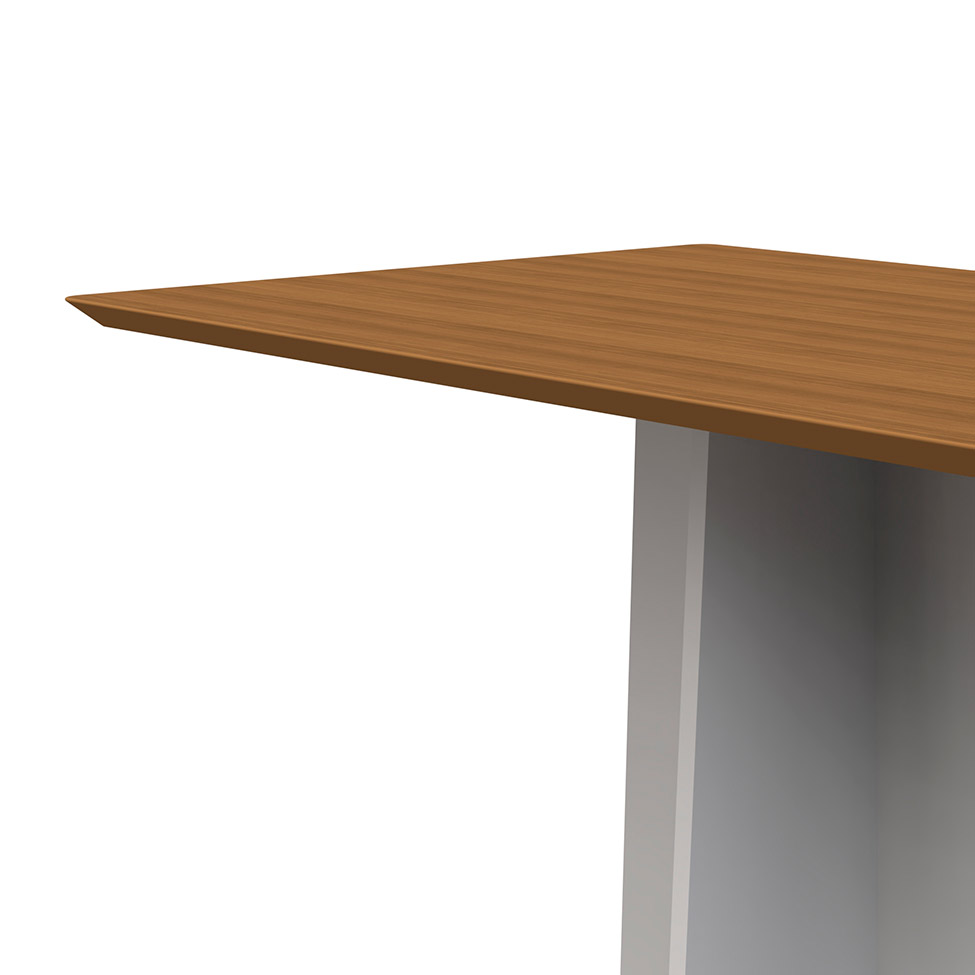 Mesa de Jantar Retangular Anitta Imbuia e Off White 160 cm