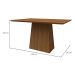 Mesa de Jantar Retangular Bárbara Imbuia 135 cm