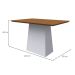 Mesa de Jantar Retangular Bárbara Imbuia e Off White 120 cm