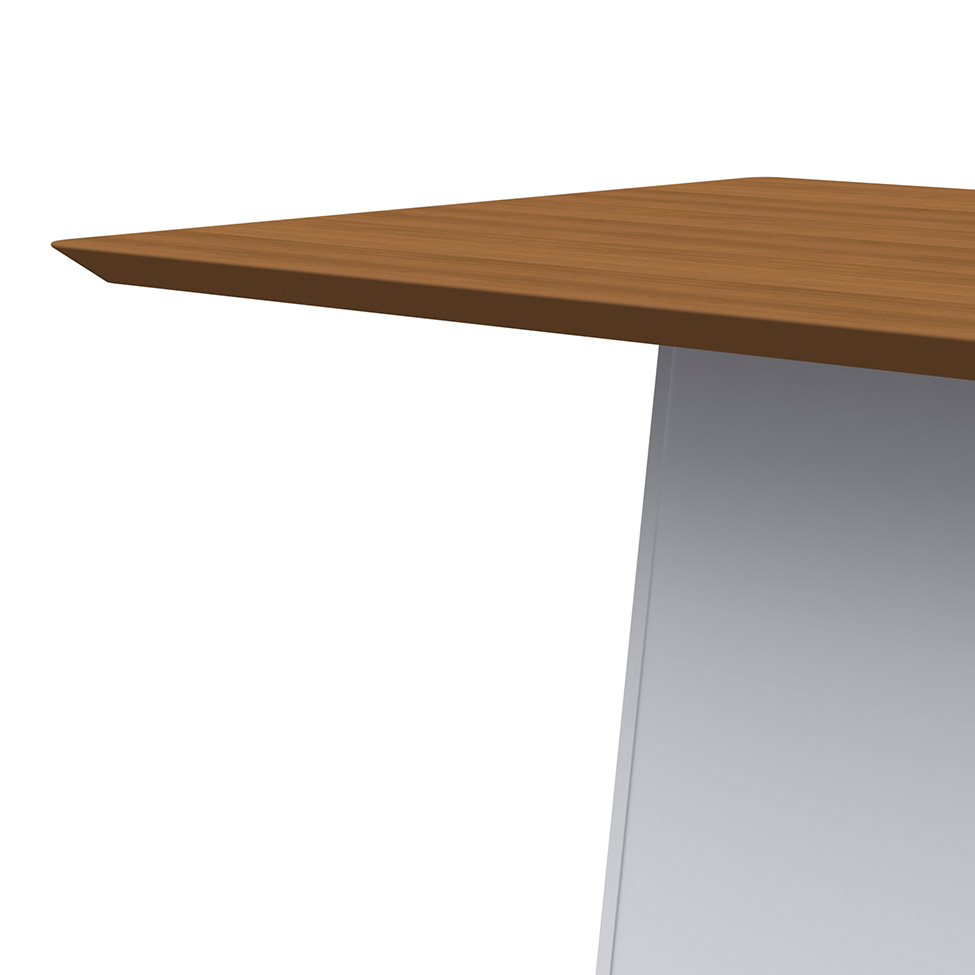 Mesa de Jantar Retangular Bárbara Imbuia e Off White 120 cm