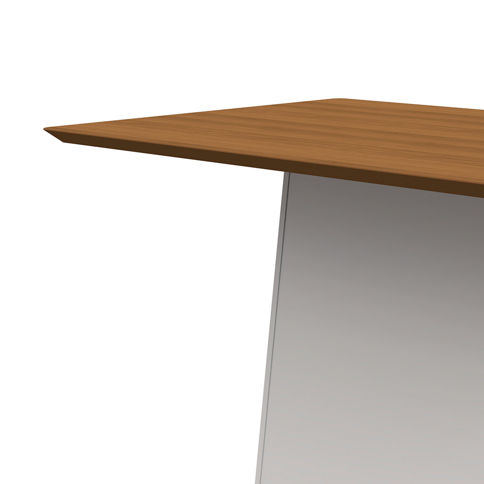 Mesa de Jantar Retangular Bárbara Imbuia e Off White 160 cm
