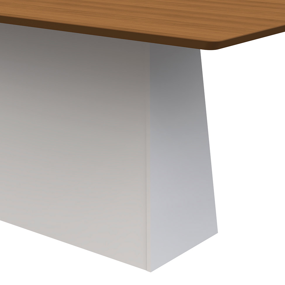 Mesa de Jantar Retangular Bárbara Imbuia e Off White 160 cm
