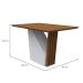 Mesa de Jantar Retangular Veneza Imbuia e Off White 120 cm