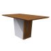Mesa de Jantar Retangular Veneza Imbuia e Off White 160 cm