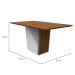 Mesa de Jantar Retangular Veneza Imbuia e Off White 160 cm