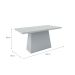 Mesa de Jantar Retangular com Tampo de Vidro Bárbara Off White 160 cm