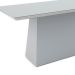 Mesa de Jantar Retangular com Tampo de Vidro Bárbara Off White 160 cm