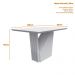 Mesa de Jantar Veneza 120x80 Imbuia/Off White Tampo em MDF com Vidro - New Ceval