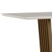 Mesa de Jantar Veneza 160x90 Imbuia/Off White Tampo em MDF com Vidro - New Ceval