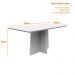 Mesa para Sala de Jantar Tampo Com Vidro 1,60X0,90 Mts Imbuia/Off White Anitta New Ceval