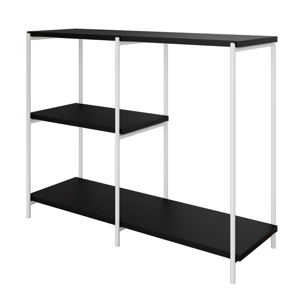 Aparador Artesania Branco e Preto 95 cm