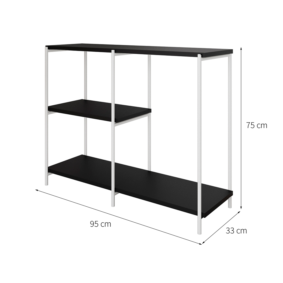 Aparador Artesania Branco e Preto 95 cm