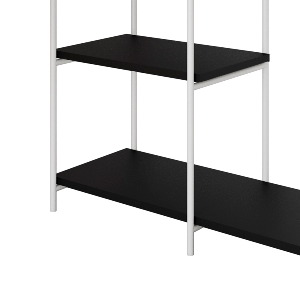 Aparador Artesania Branco e Preto 95 cm