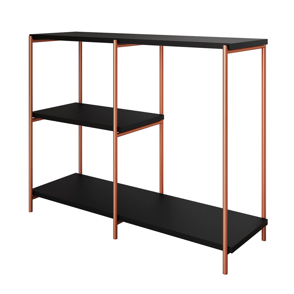 Aparador Artesania Cobre e Preto 95 cm