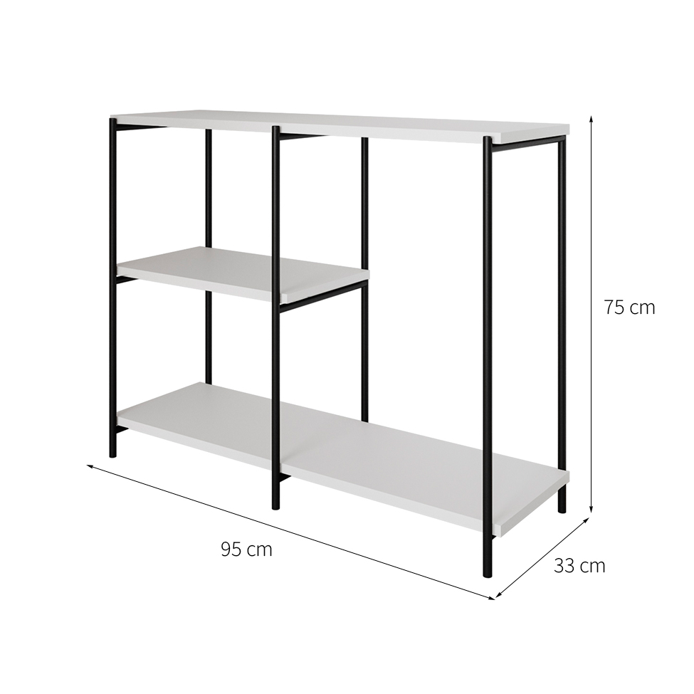 Aparador Artesania Preto e Branco 95 cm