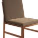 Cadeira Mônaco Premium Veludo Marrom e Cobre