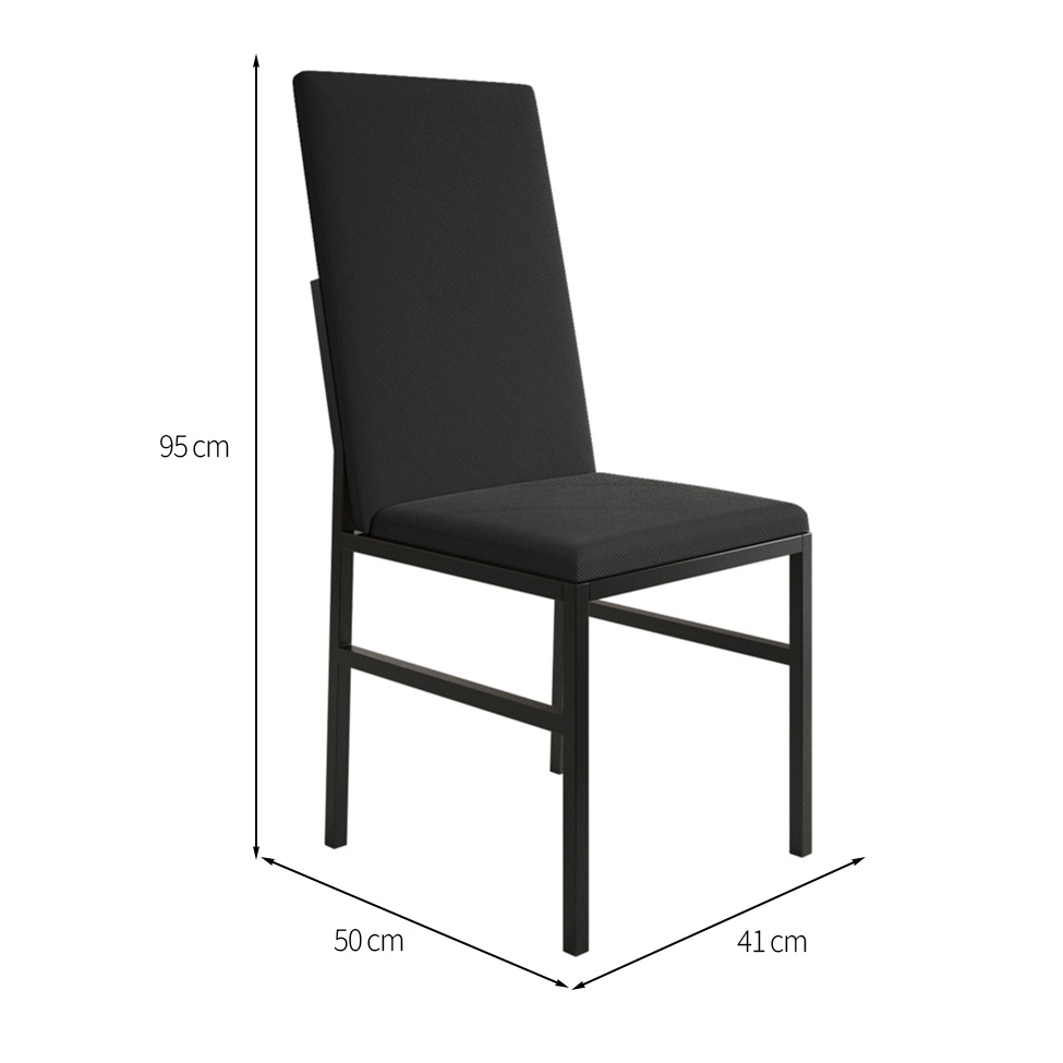 Cadeira Mônaco Premium Veludo Preta