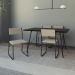 Conjunto com 2 Cadeiras Angra Bege e Preto