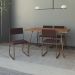 Conjunto com 2 Cadeiras Angra Marrom e Cobre