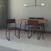 Conjunto com 2 Cadeiras Angra Marrom e Preto
