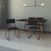 Conjunto com 2 Cadeiras Angra Preto e Cobre