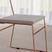 Conjunto com 2 Cadeiras Málaga Veludo Bege e Cobre