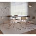Conjunto com 2 Cadeiras Málaga Veludo Marrom e Cobre