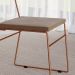Conjunto com 2 Cadeiras Málaga Veludo Marrom e Cobre