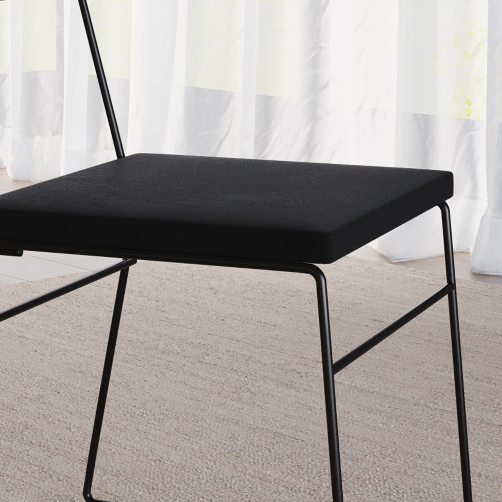 Conjunto com 2 Cadeiras Málaga Veludo Preto