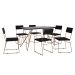 Conjunto com 2 Cadeiras Málaga Veludo Preto e Cobre
