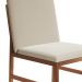 Conjunto com 2 Cadeiras Mônaco Premium Veludo Bege e Cobre