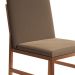 Conjunto com 2 Cadeiras Mônaco Premium Veludo Marrom e Cobre