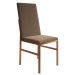 Conjunto com 2 Cadeiras Mônaco Premium Veludo Marrom e Cobre