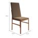 Conjunto com 2 Cadeiras Mônaco Premium Veludo Marrom e Cobre