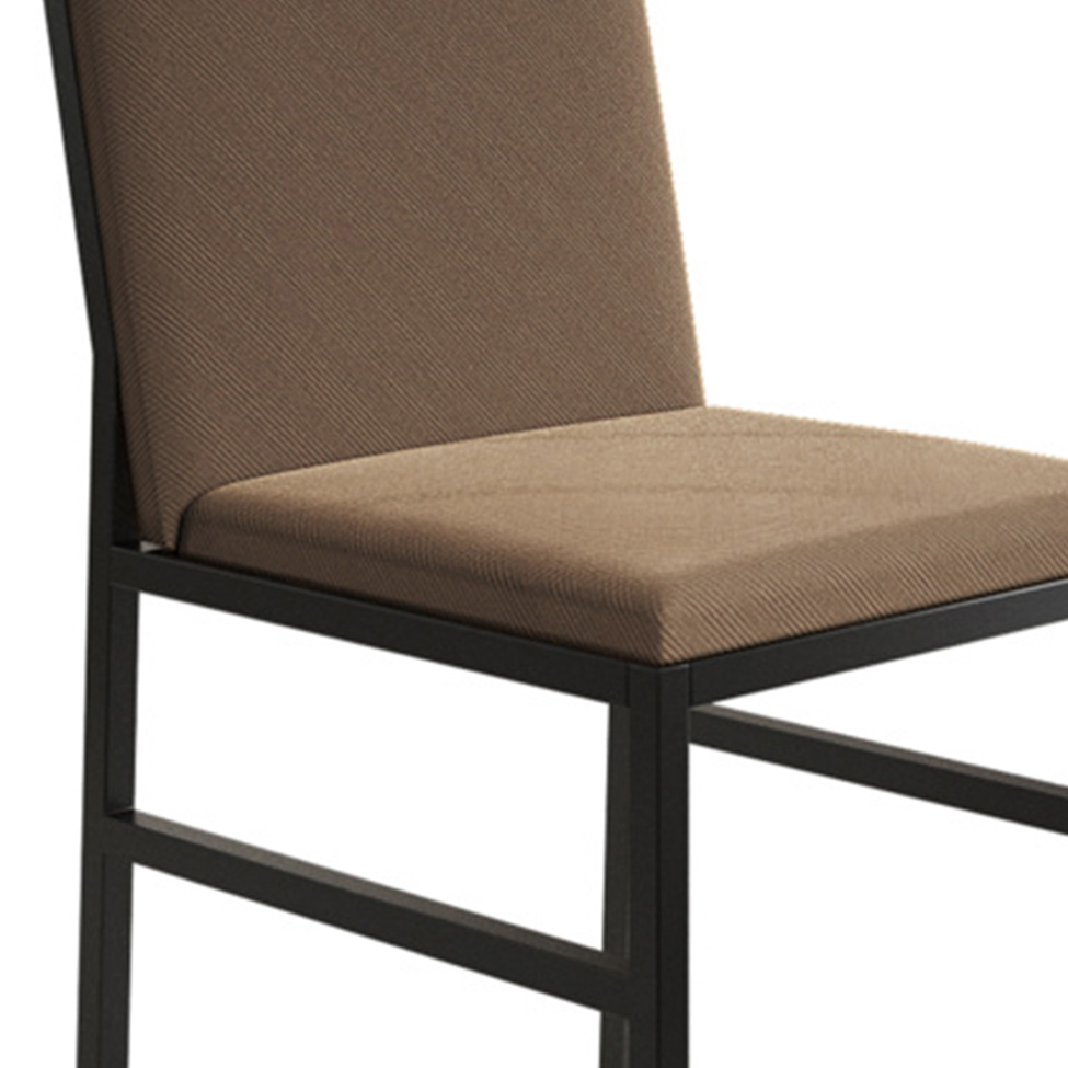 Conjunto com 2 Cadeiras Mônaco Premium Veludo Marrom e Preto
