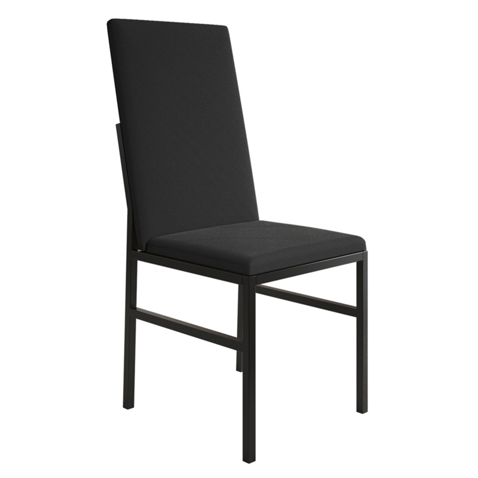 Conjunto com 2 Cadeiras Mônaco Premium Veludo Preto