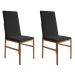 Conjunto com 2 Cadeiras Mônaco Premium Veludo Preto e Cobre