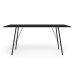 Conjunto de Mesa de Jantar com 4 Cadeiras Angra Suede Bege e Preto 120 cm