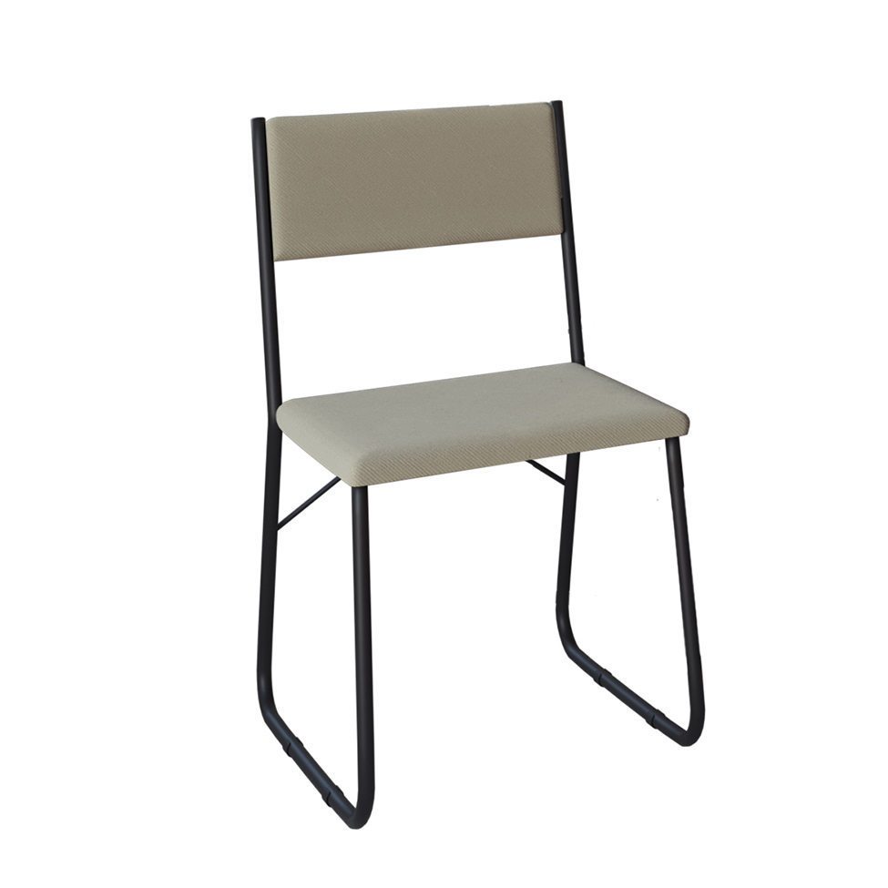 Conjunto de Mesa de Jantar com 4 Cadeiras Angra Suede Bege e Preto 120 cm