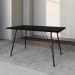 Conjunto de Mesa de Jantar com 4 Cadeiras Angra Suede Bege e Preto 120 cm
