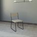 Conjunto de Mesa de Jantar com 4 Cadeiras Angra Suede Bege e Preto 120 cm