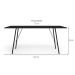 Conjunto de Mesa de Jantar com 4 Cadeiras Angra Suede Bege e Preto 137 cm