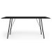 Conjunto de Mesa de Jantar com 4 Cadeiras Angra Suede Marrom e Preto 120 cm