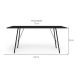 Conjunto de Mesa de Jantar com 4 Cadeiras Angra Suede Marrom e Preto 120 cm