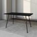 Conjunto de Mesa de Jantar com 4 Cadeiras Angra Suede Marrom e Preto 120 cm
